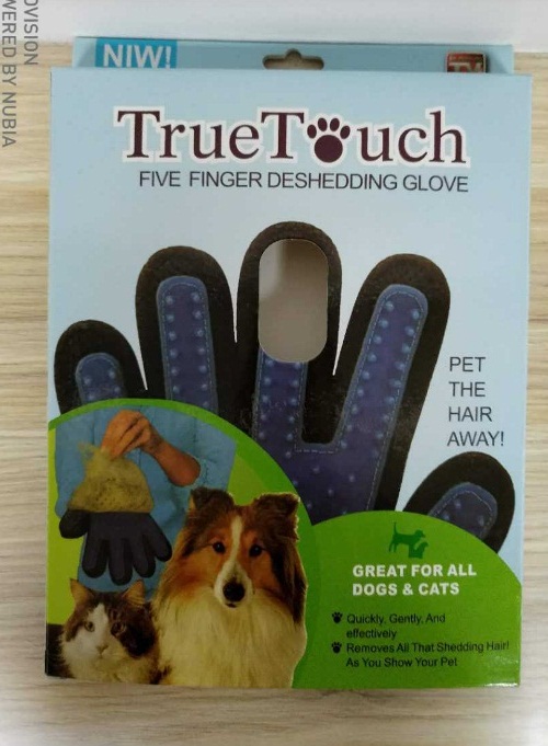 Flexible Five Finger Pet Comb Glove Gentle Dog Brush Glove For Long Short Hair