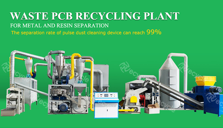 Scrap Electronic Waste PCB Recycling Machine / E-Waste Treatment Plant