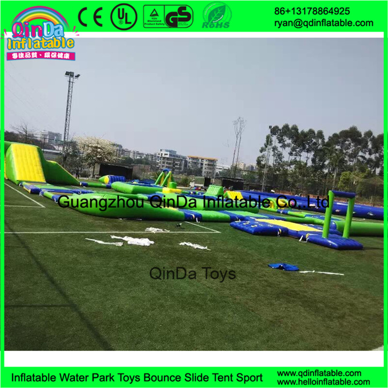 Custom design outdoor adults giant inflatable floating water park for open water entertainment from Guangzhou