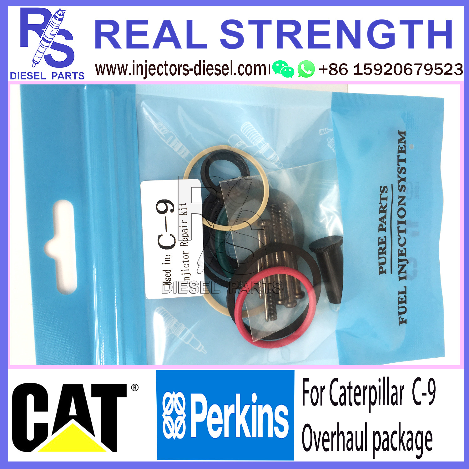 Neutral Packing Diesel Injector Rebuild Kit For Caterpillar C9 Series