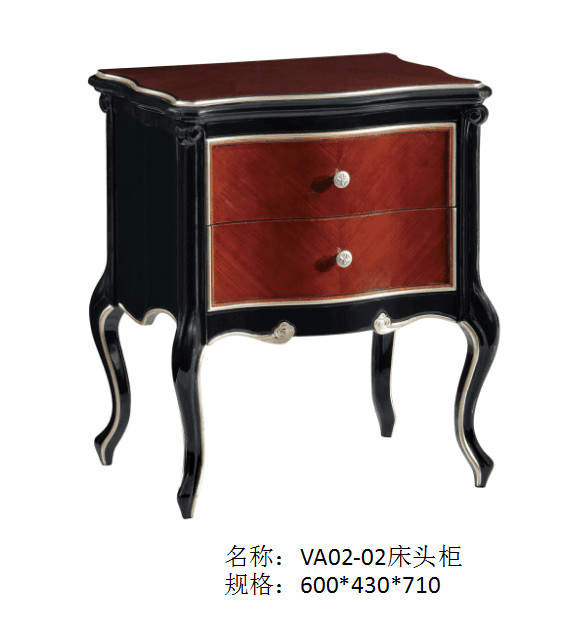 Luxury house of Villa Bedroom furniture Dresser with Mirror stand in Beech wood carving
