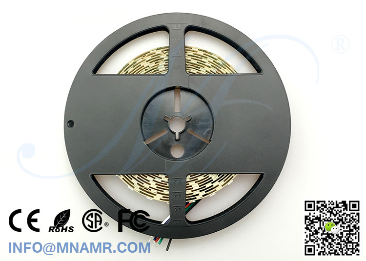 Wireless IR RF Wifi Remote Control LED Strip Lights 12V 24V 15watts Changeable Color RGB and Cold White Holiday Lighting