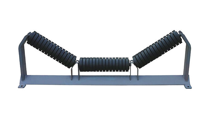 Rubber Material Buffer Roller Conveyor Spare Parts Trough Model 108mm Diamater