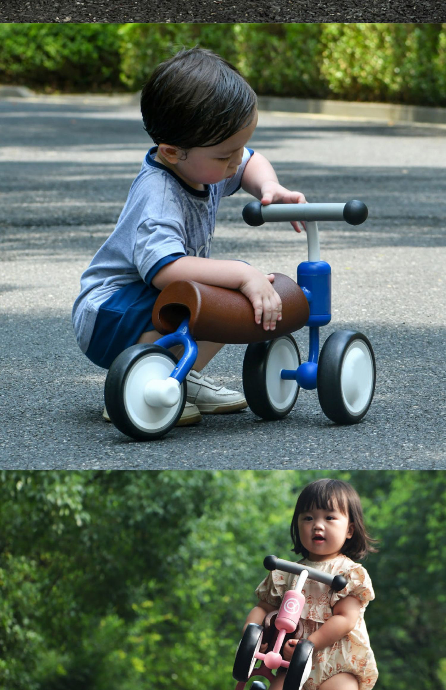 Customized Color Adjusted Seat Height 3 Wheel Childrens Plastic Bike