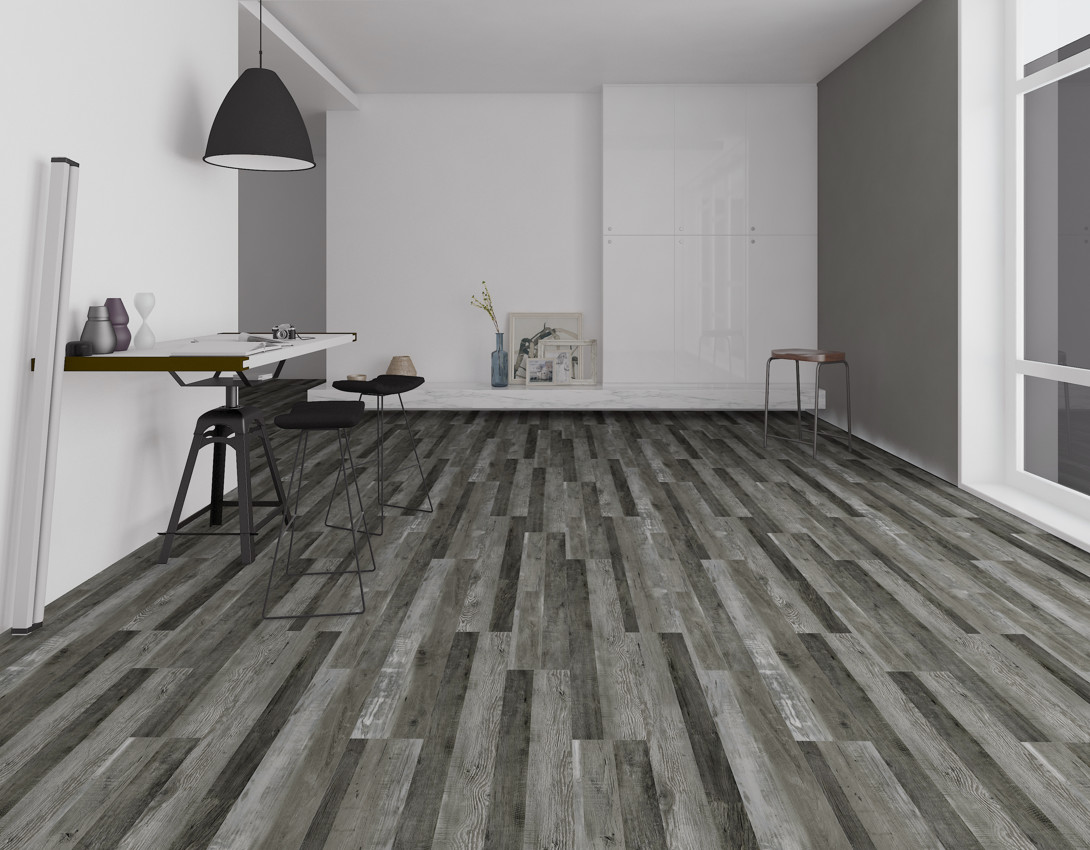 Thin Splicing Antique Wood Stone SPC Vinyl Click Flooring Polyvinyl Composite GKBM FT-W29053-7 Greenpy