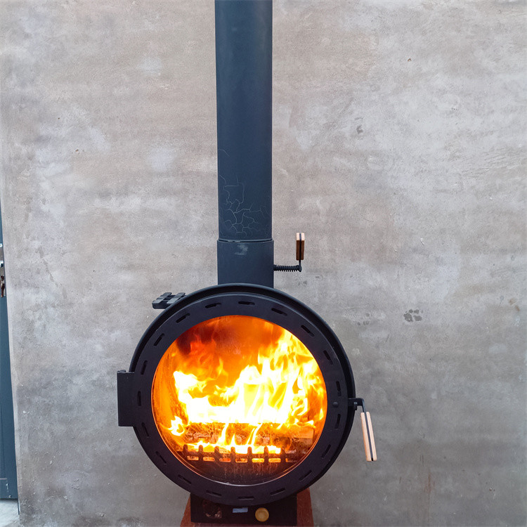 ISO9001 Indoor Wood Burning Fire Pits Wall Mounted Suspended Wood Stove