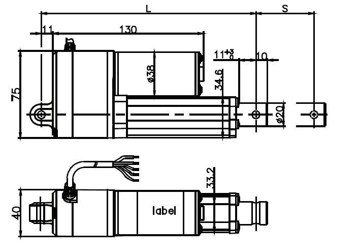 Compact Size Screw Motor Actuator Light Duty Lead Screw Motor Assembly
