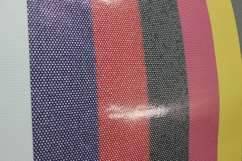 Clear Perforated One Way Vision Film Removable Glue Type Anti - Tractility Material