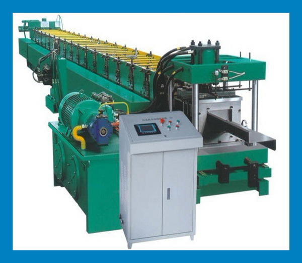 15T CZ Purlin Roll Forming Machine 90mm Roller Hydraulic Punching