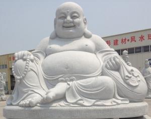 China Chinese Buddha Large White  Stone Buddha Statue (YKBH-04) on sale