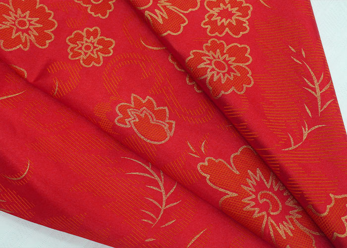 Factory direct selling mattress cloth warp knitted printed polyester gold powder bedspread cloth