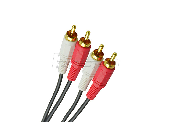Round Wire RCA Audio Cable , Audio Video Cables 2RCA 3RCA Cable 2R / 3R