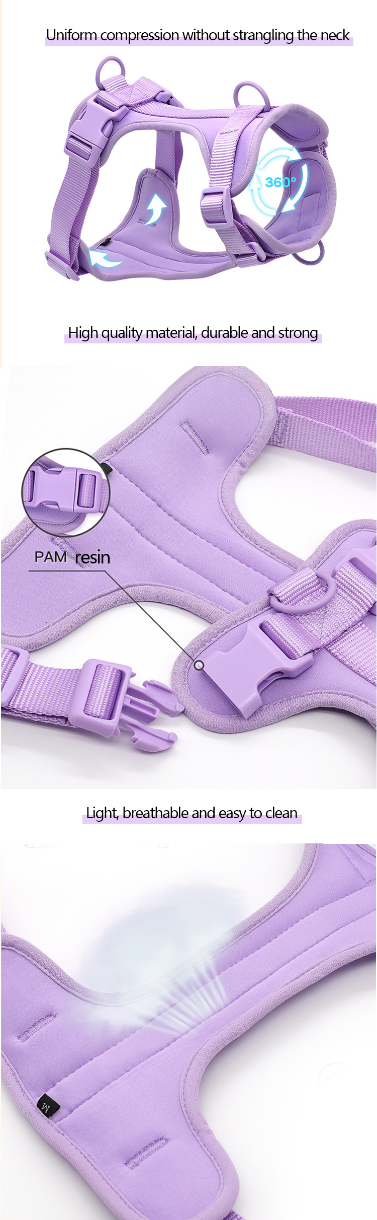 PVC Dog Collar And Leash Harness Custom Logo Waterproof Soft Set OEM ODM Accepted