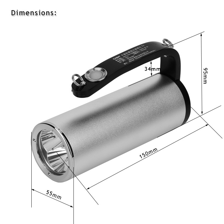 Rechargeable 9W High Power Torch Light IP67 800Lm Pocket Led Flashlight
