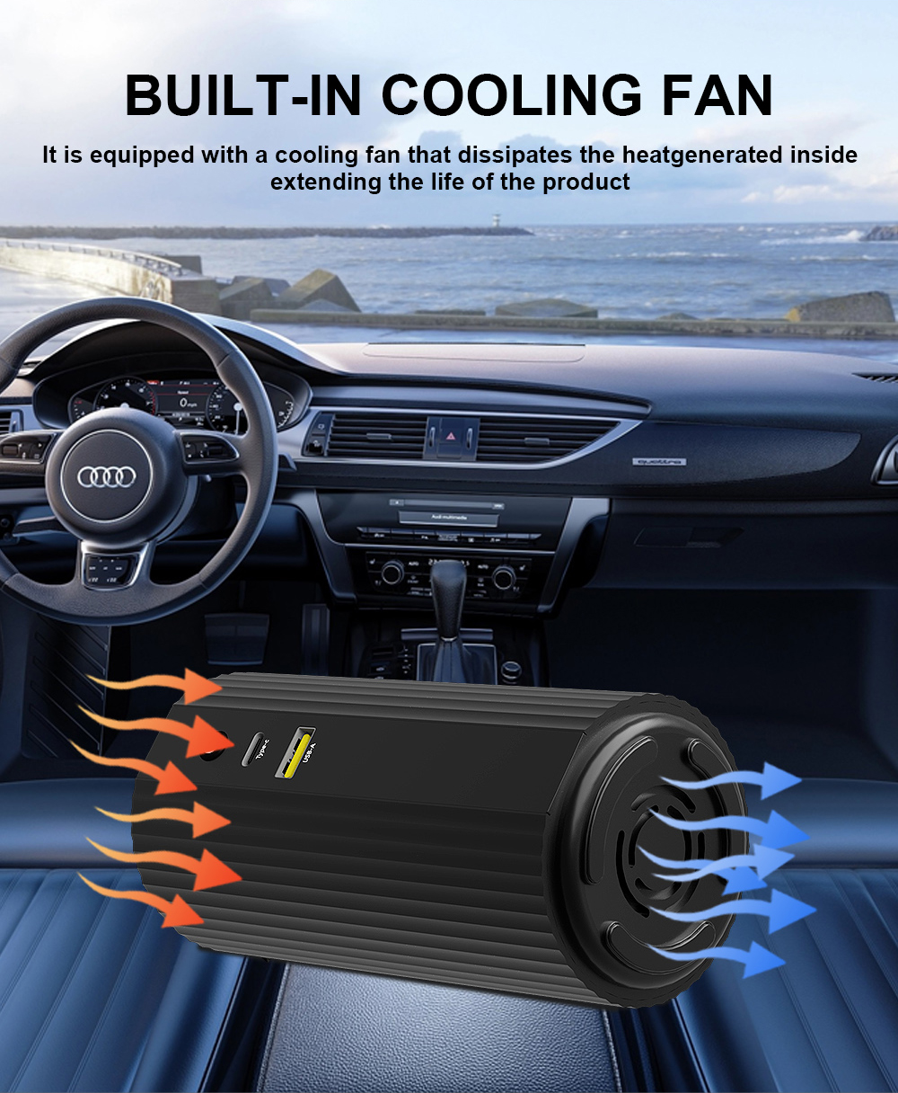 Dc 12V To Ac 220V 150 Watt Car Inverter Car Cigarette Lighter Power Inverter Customized