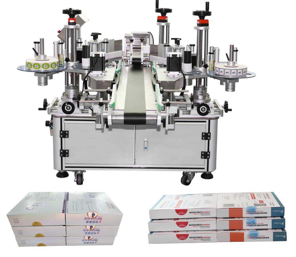 Fast Speed Flat Labeling Machine for Square Bottles 40 pcs/min Capacity PLC Contro
