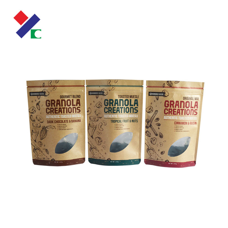Food Grade Kraft Paper Pouch 1000g Heat Seal Printed Customized size