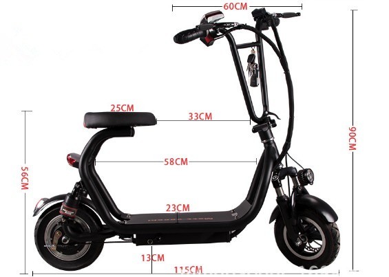 Citycoco Urban Electric Scooter 48V 8AH Lithium Battery 350W Pocket Electric Scooter