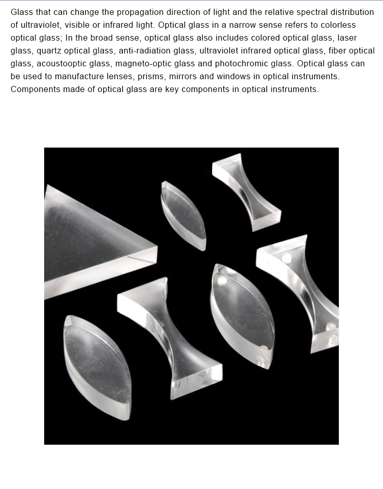 Prism Filter Optical Components Glass Convex Lens Customized OEM ODM