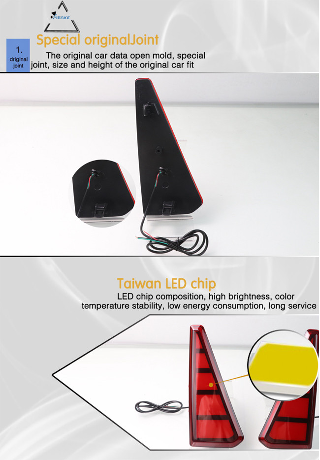 2 Funtions LED Rear Bumper Light Bumper Reflector Toyota Noah Voxy 80 Series
