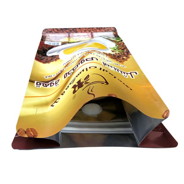 Reusable Custom Logo Coffee Bean Packing Aluminum Foil Flat Bottom Pouch With Valve 500g 1kg Coffee Pouch