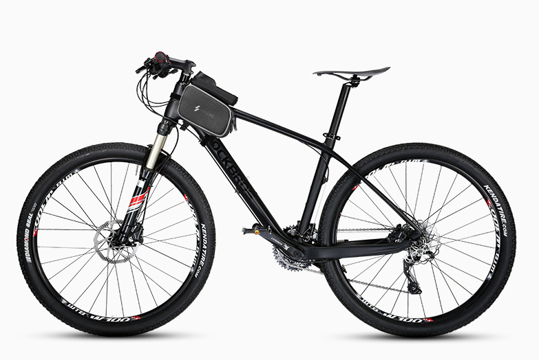 Bicycle upper tube bag mobile phone touch screen road bike mountain bike front beam bag frame bag riding equipment acces