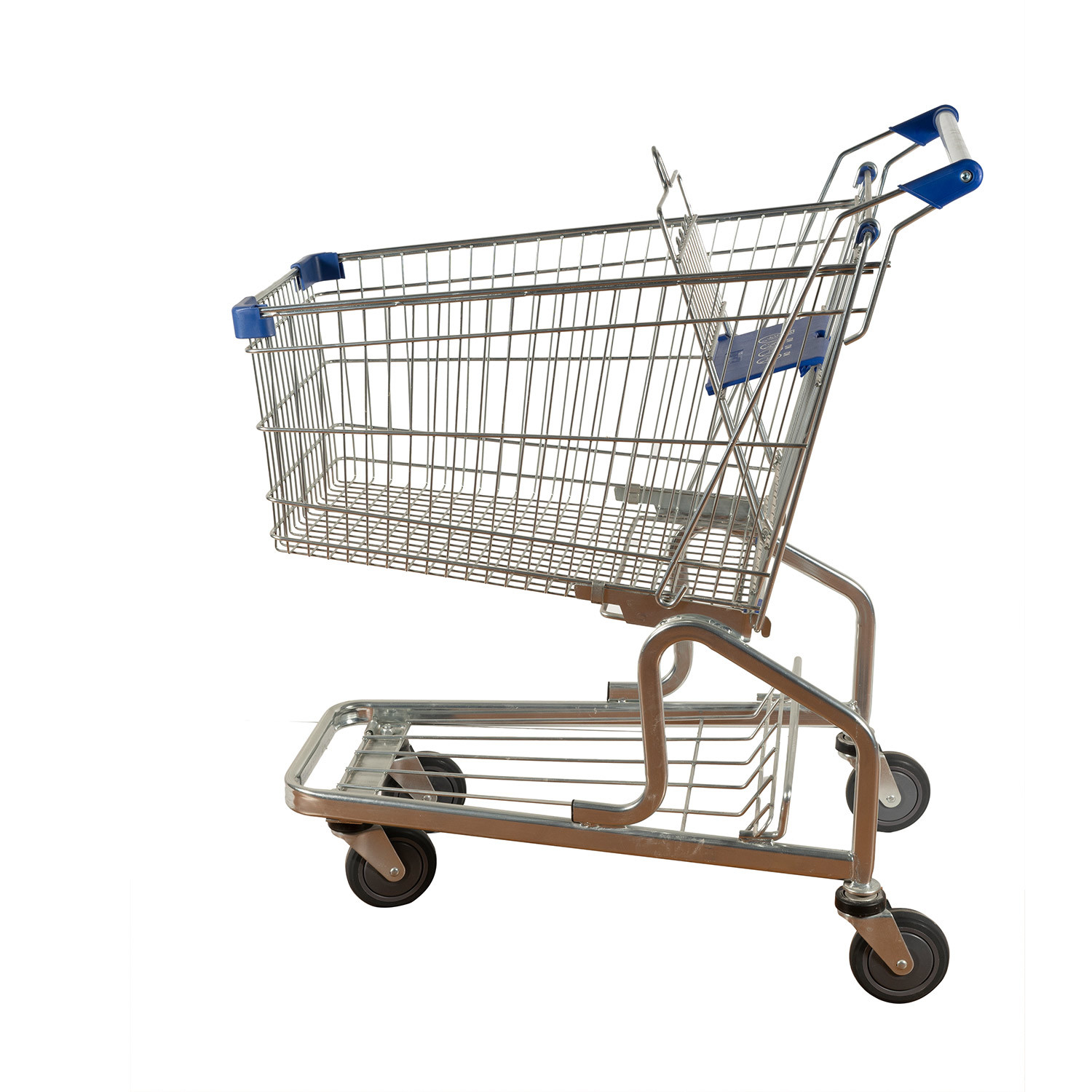 German Supermarket Shopping Trolley 125L Metal Wire Trolley Customizable