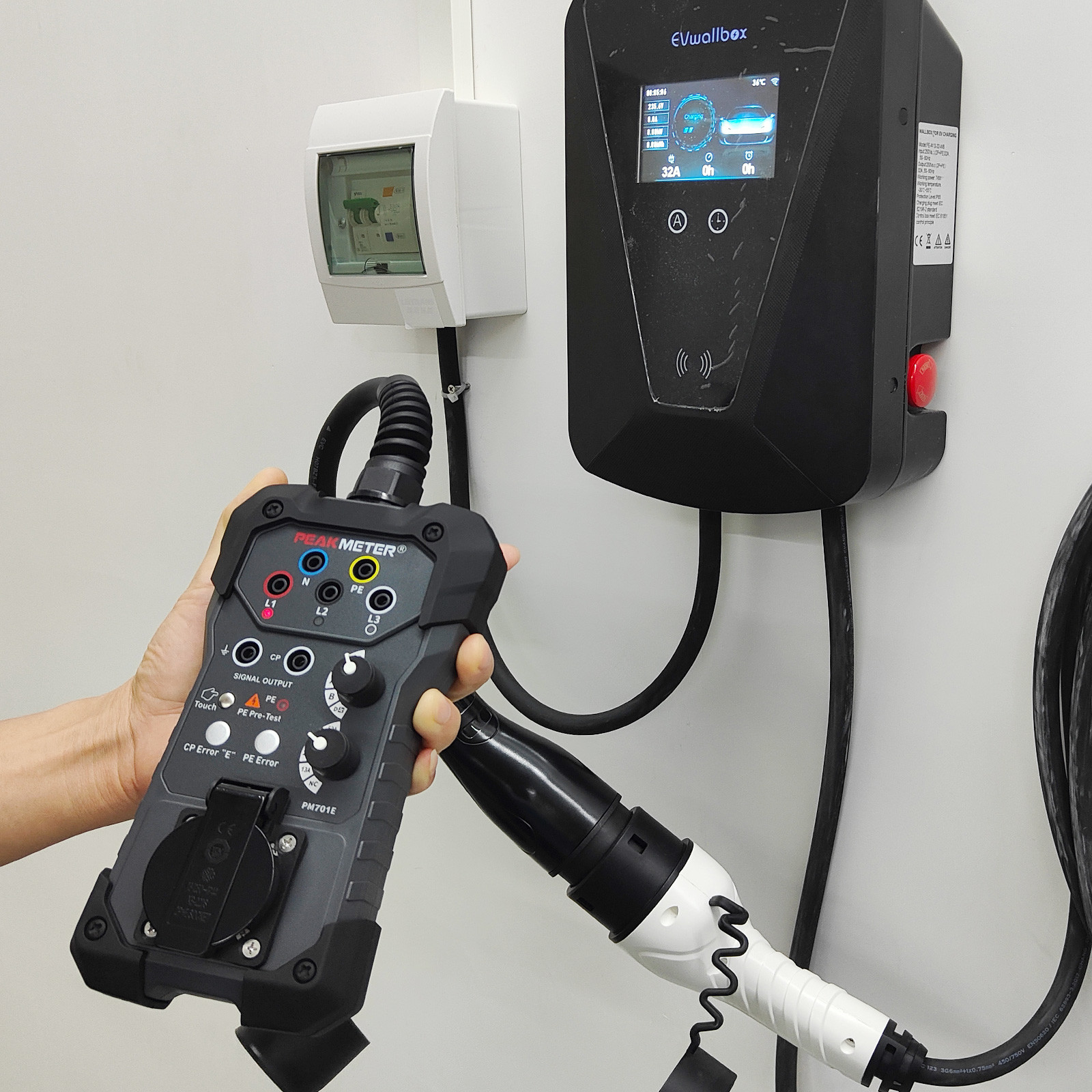 Up To 63A Current Simulation Evse Tester With Ifferent Mold Selection PE CP Leakage Tripping Test