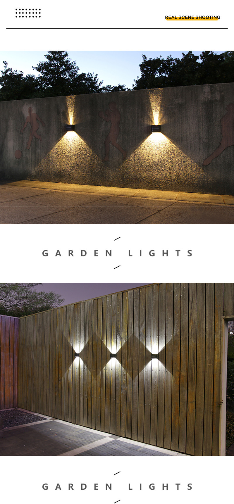 Illuminate Sun Solar Wall Light 3.7V Sensor Garden Lamp Waterproof Nordic Decor