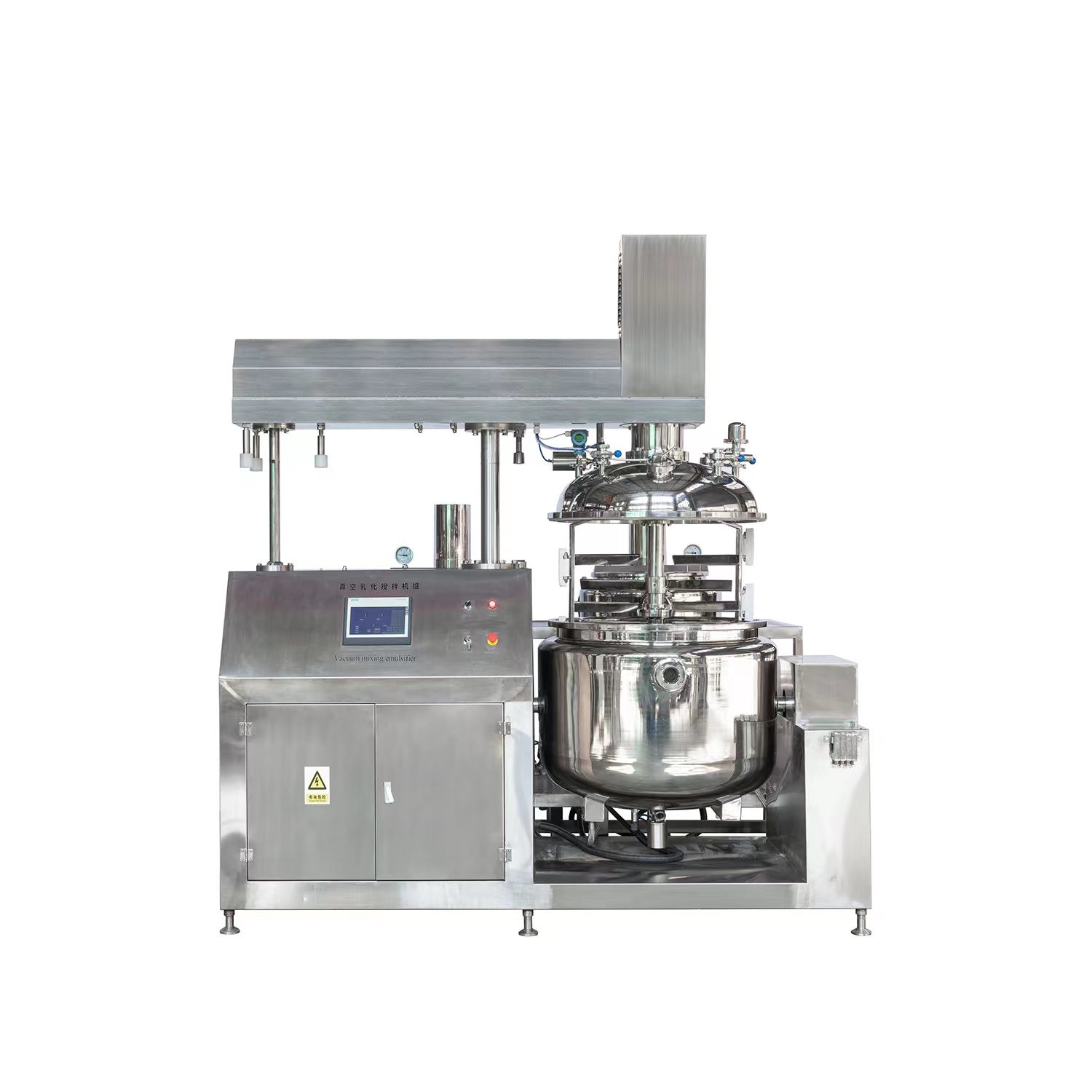 304/316L mixing tank vacuum liquid emulsify homogenizer tank with electric heating body lotion face cream making machine