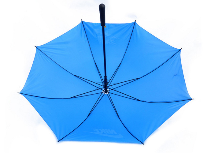 27 Inch Auto Open Close Golf Umbrella Rubber Handle 8 Panels With Pouch