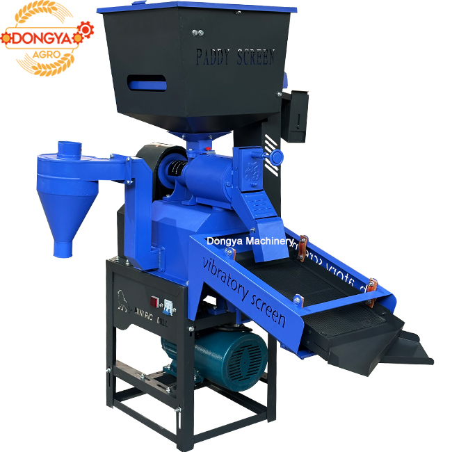 300KG Per Hour Single Phase 4hp 6N50L Rice Mill with Vibration+destoner