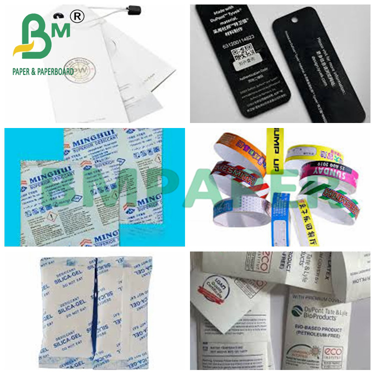 1056d Uncoated Wrist Strap Paper Virgin Wood Pulp Tear-resistant Card Rolls