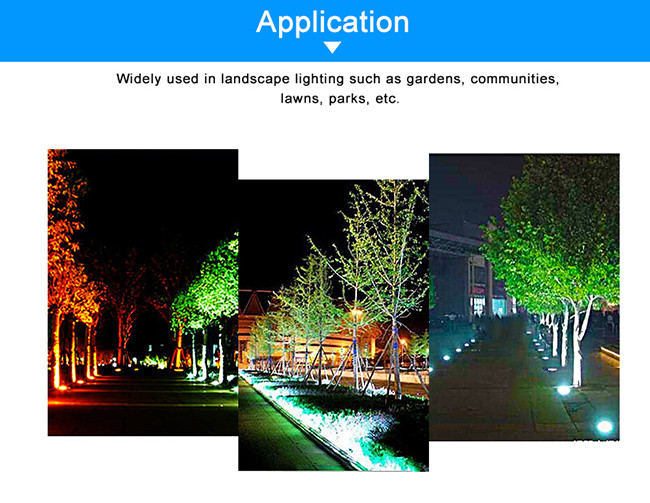 High Brightness 18W Led Ground Lights Outdoor IP68 Waterproof DMX512 RGB Control