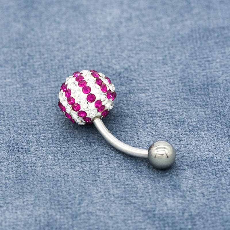 Silver plated Healing Crystal Belly Button Rings 10mm Long Sexy