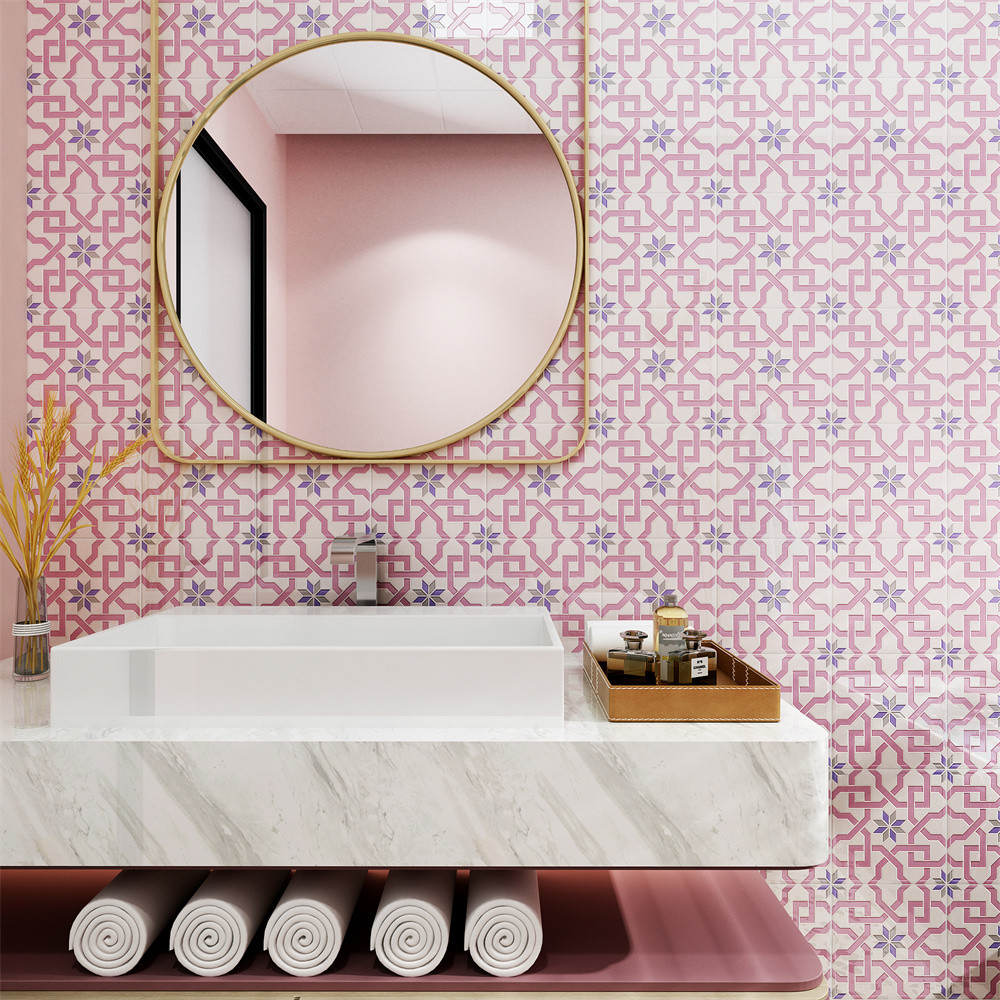 Decorative 200x200mm Ceramic Rustic Tile For Bathroom And grade AAA Wall Tile For Building