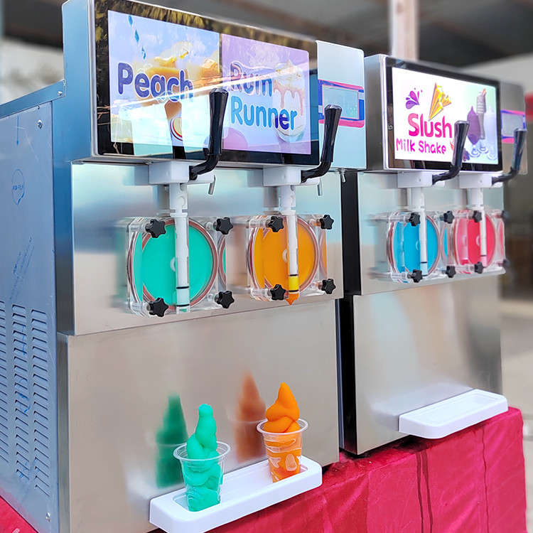 2 Flavors New Slush Machine margarita slushy machine With LED Light