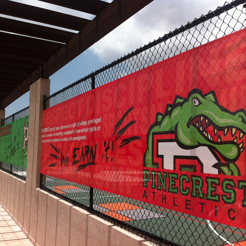 YaoYang Outdoor Advertising Banner Knitted Polyester / Satin / Mesh Material