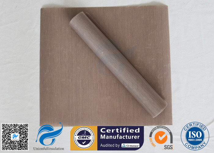 Brown Non Stick BBQ Grill Mat 260℃ 0.12MM 15.75"x13" PTFE Coated Baking Liner