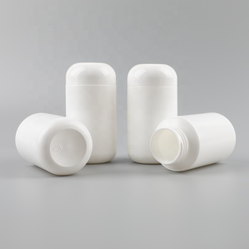 250ml 300ml 500ml 600ml Empty HDPE Wide Mouth Protein Powder Container Bottle with Silk Screen Printed Label and Label
