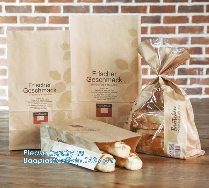 shopper carrier, pac Design Eco-friendly Plastic Bakery Bags Clear Wedding Cake Pastry Cupcake Slice Bread Packaging Bag