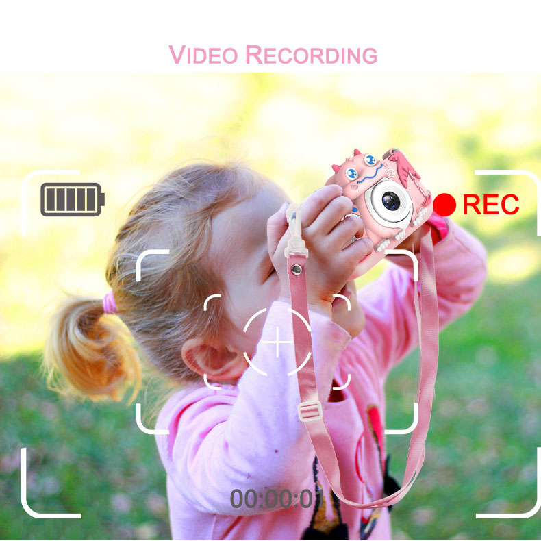 Playing Function Kids Digital Camera for Kids ABS Material Best Birthday Festival Gift