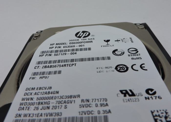HP Hard Disk 507127-B21 507284-001 300G 2.5 6GB 10K SA 1 Year Warranty