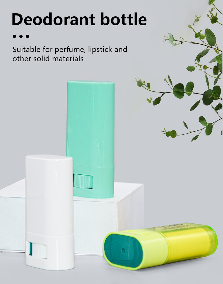 15g 20g BPA Free PP Plastic Oval Twist Up Deodorant Sticks Custom Color