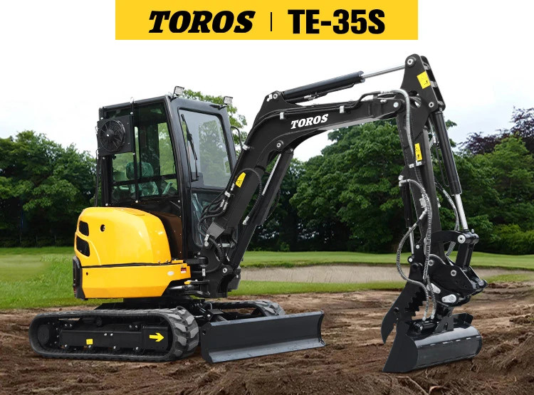 Toros 3.5 Ton Mini Excavator With Kubota Engine Micro Digger Mult Functions bagger