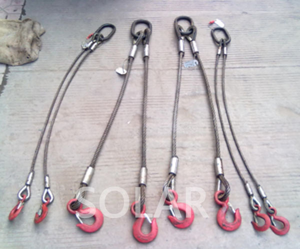 6X37 IWRC Wire Rope Sling Hooks & Link Soft Eye
