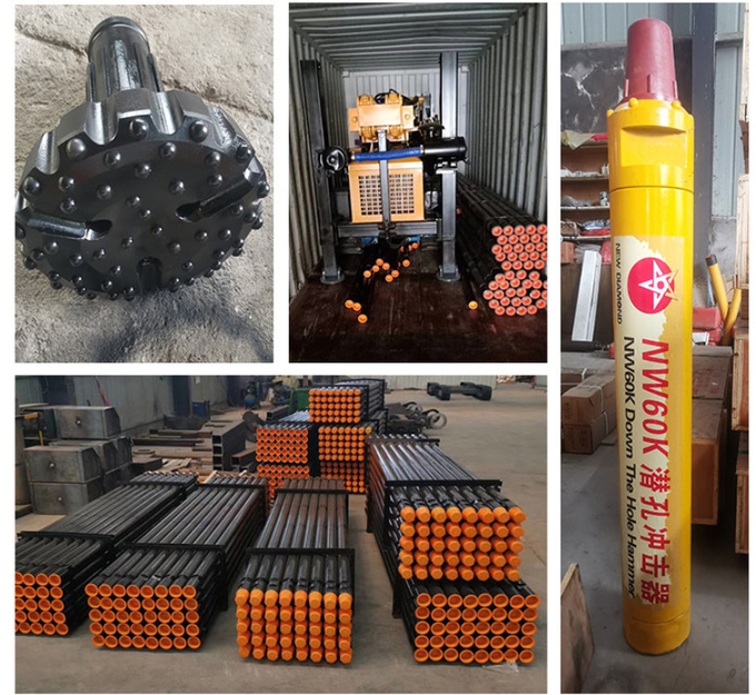 200m Crawler Mounted Diesel Borehole DTH Water Well Drilling Rig Machines