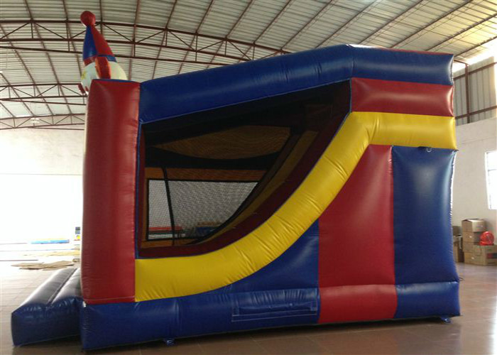 Simple inflatable circus clown bouncy castle PVC material inflatable combo bouncer with slide inflatable jumping house