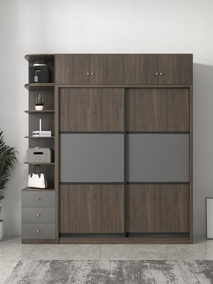 Patten Chipboard Plywood Modern Bedroom Wardrobe 2 Door Sliding Wardrobe