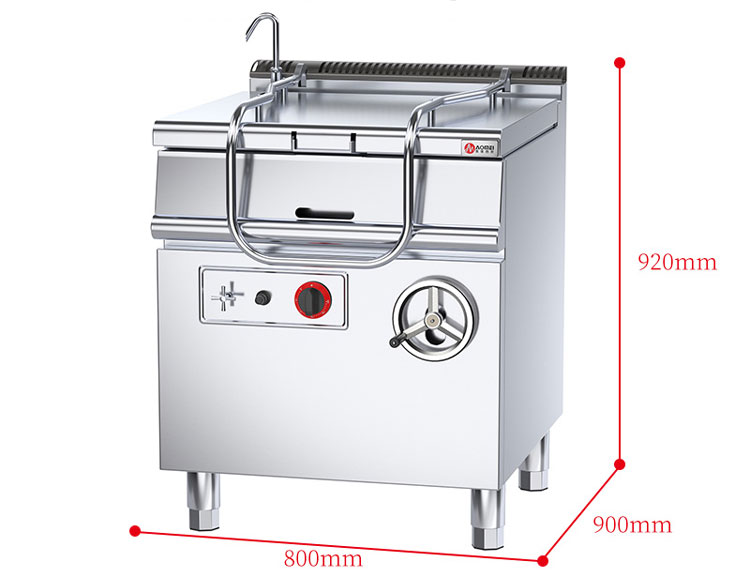 180 KG Stainless Steel Commercial Electric Tilting Braising Pan for Versatile Cooking